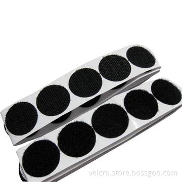 Eco-friendly Adhesive Hook-and-loop Dots, Made of 100% Nylon and High Quality Glue